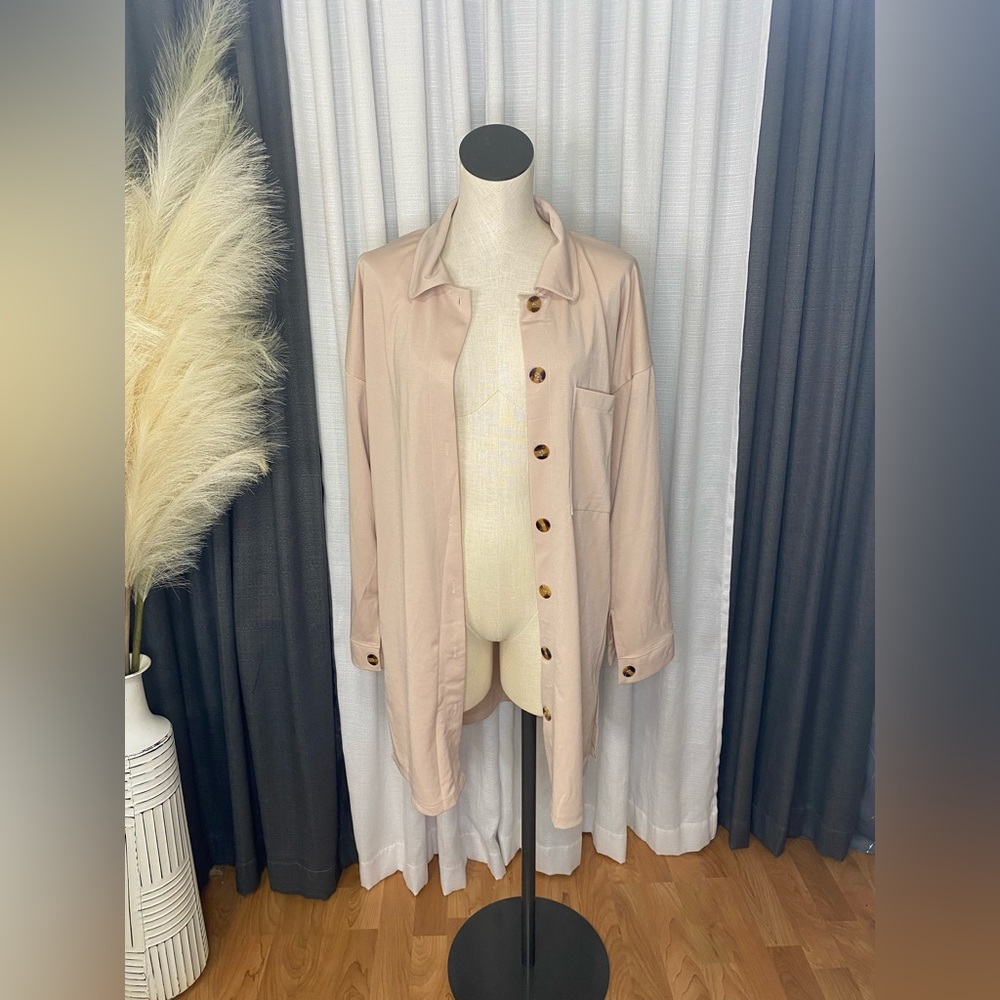 Light pink light weight cardigan/blazer